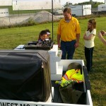 4-H members test the Ham Radio equipment.