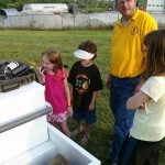 Trevor working with Kate Black, Kirsten Wine and Maggie Koch